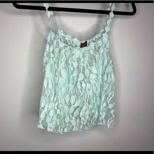 Lace turquoise top